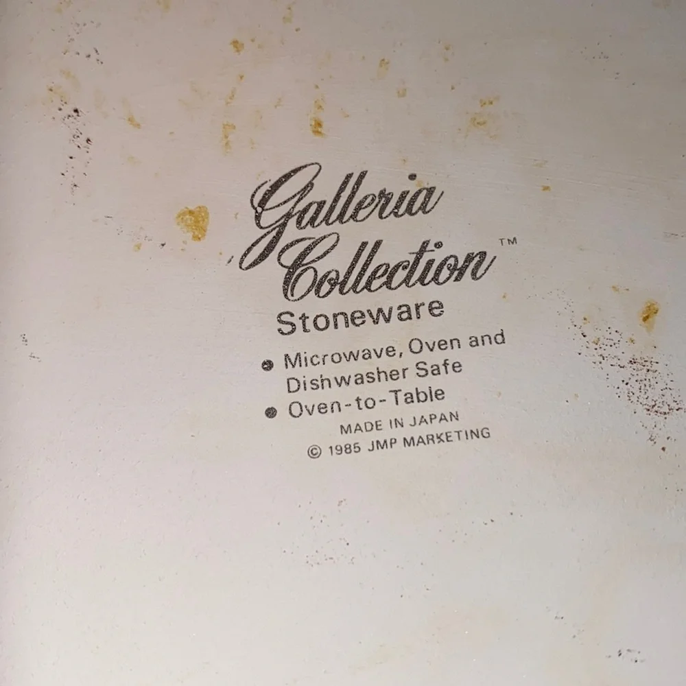 Vintage Galleria Collection Stoneware Quiche Plate 10” NEW Floral design